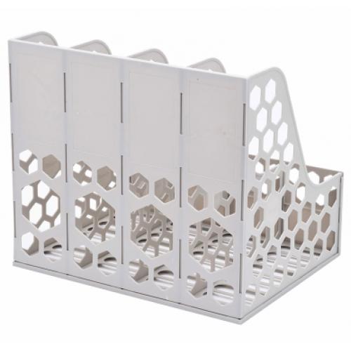 广博(GuangBo)WJK9399四联文件栏 文件框 资料框 桌面文件栏 文件架 资料架 文件座 书框 办公收纳用品