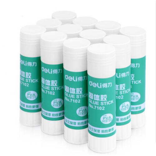 得力(deli)21g高粘度PVA固体胶水/胶棒 12支/盒 办公用品 7102