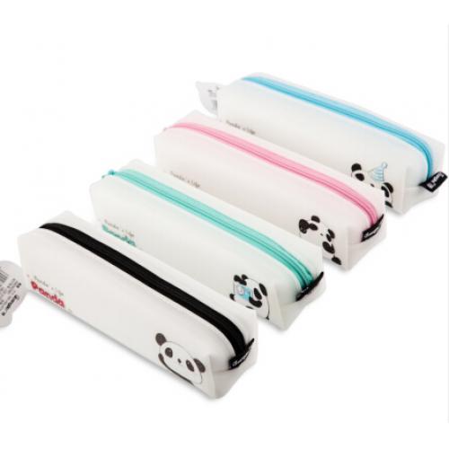 广博(GuangBo)果冻型铅笔袋文具袋熊猫图案随机 单个装HBD02361