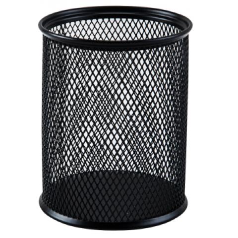 广博(GuangBo)WZ5922 圆形金属笔筒 网格铁笔筒...