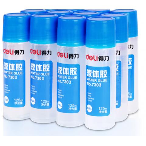 得力deli7303液体胶水通用学生手工胶美工胶水办公胶粘办...